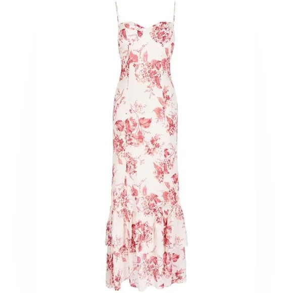 Reformation Dresses & Skirts - Floral Maxi Dress with Ruffle Hem